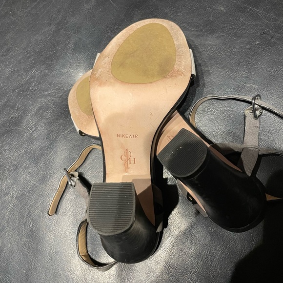 Minetta Nike Air Sandals Heels Chunky Block Pumps Tricolor Ankle Strap Stilettos - Picture 4 of 8